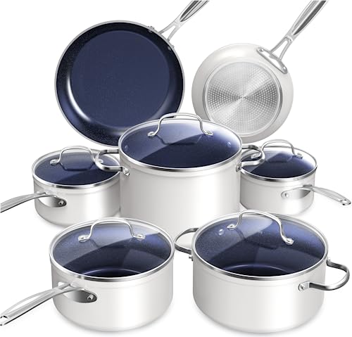Nuwave Duralon Blue Ceramic Nonstick Cookware Set