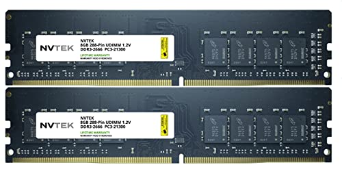 NVTEK 16GB DDR4-2666 PC4-21300 Non-ECC UDIMM Desktop PC Memory Upgrade