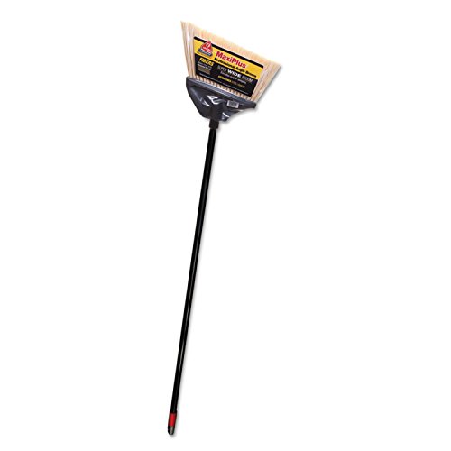 O-Cedar 91351Ea Maxiplus Professional Angle Broom, Polystyrene Bristles, 51-Inch Handle, Black