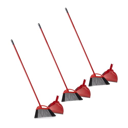 O-Cedar Power Corner Angle Broom with Dust Pan (Pack of 3)