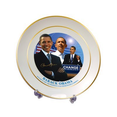 Obama Inauguration Plate with Stand