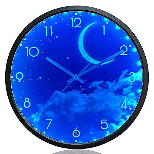 OCEST Night Light Wall Clock - Moon