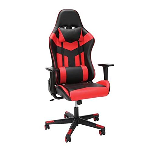 OFM ESS Collection High Back PU Leather Gaming Chair, Red