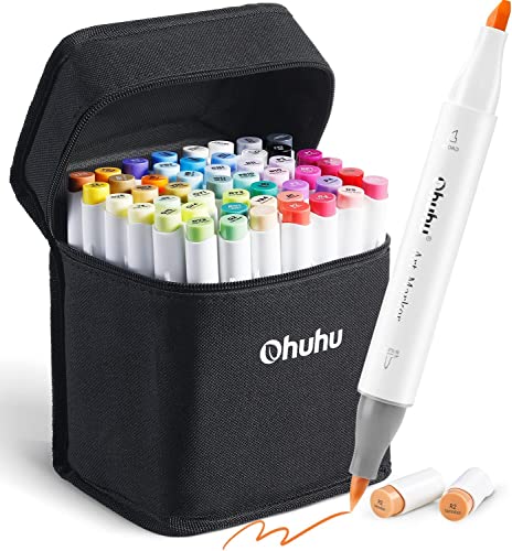 Ohuhu Maui 36 Colors Dual Tips Water Based Art Markers ,Brush