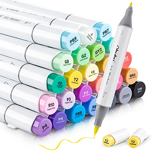 Ohuhu Alcohol Markers - Double Tipped Art Marker Set
