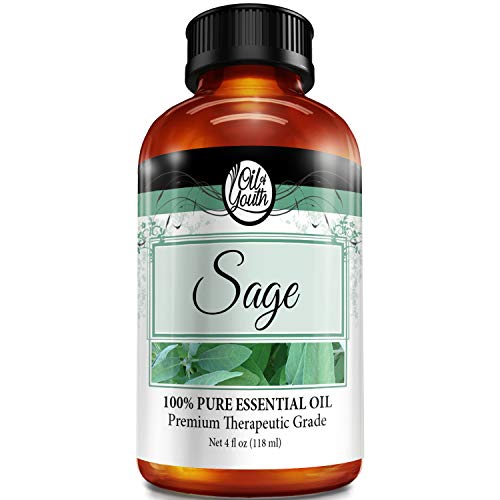 Oil of Youth Sage Essential Oil - Premium Grade and Pure - 4 Fl Oz