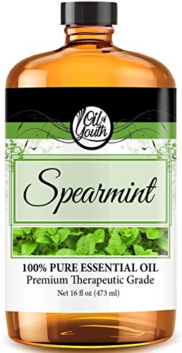 Oil of Youth Spearmint Essential Oil - Premium Grade, Pure, and Natural - 16 Fluid Ounces