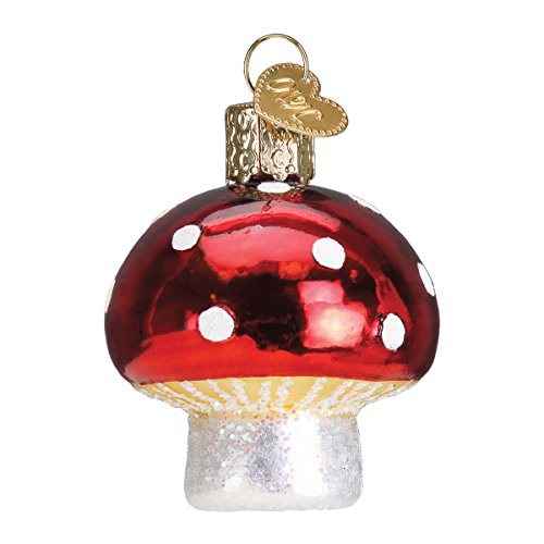Old World Christmas Glass Blown Ornament Lucky Mushroom