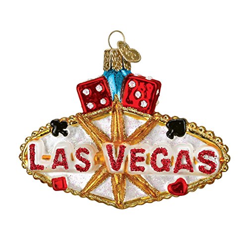 Old World Christmas Ornaments: Las Vegas Sign Glass Blown Ornaments for Christmas Tree