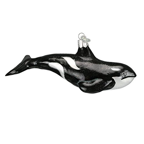 Old World Christmas Ornaments Orca Whale Glass Blown Ornaments for Christmas Tree