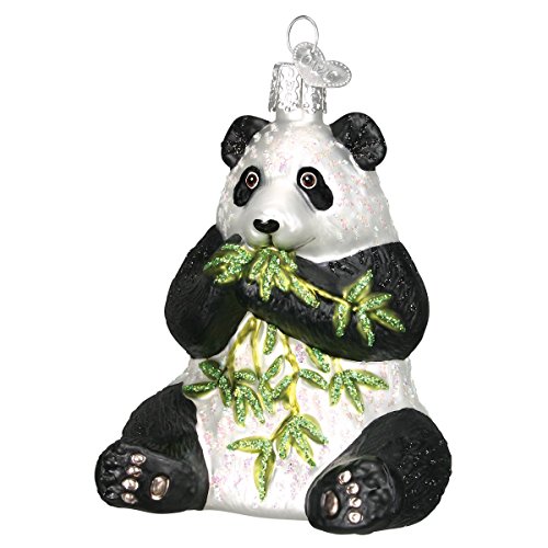 Old World Christmas Ornaments: Panda Glass Blown Ornaments for Christmas Tree