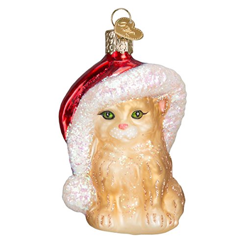 Old World Christmas Santa Kitten Glass Blown Ornaments for Christmas Tree