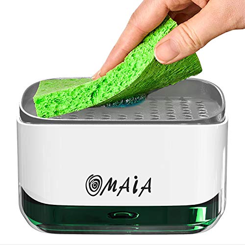 OMAIA 2-in-1 Kitchen Soap Dispenser with Sponge Holder