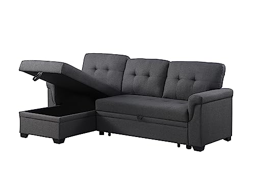 OMGO 84'' L-Shape Convertible Sleeper Sectional Sofa