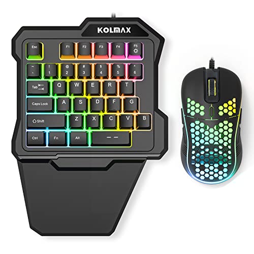 One Handed Gaming Keyboard and Mouse Combo