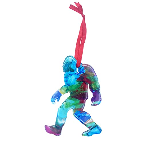 Opal Rainbow Bigfoot Christmas Ornament