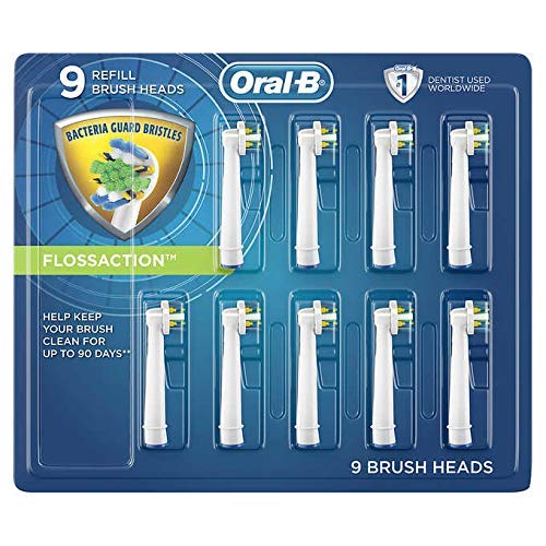 Oral-B Braun Floss Action Replacement Toothbrush Heads Refill (9 Count)