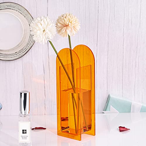 Orange Acrylic Vase