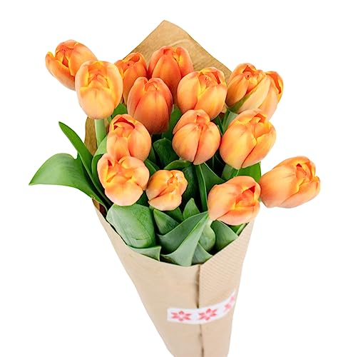 Orange Tulips Fresh Flowers Bouquet