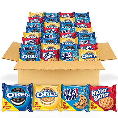 OREO Original, OREO Golden, CHIPS AHOY! & Nutter Butter Cookie Snacks Variety Pack