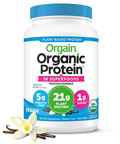 Orgain Organic Vegan Protein Powder + 50 Superfoods - Vanilla Bean
