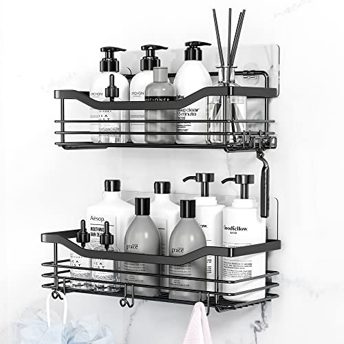 Orimade Corner Shower Caddy Stainless Steel with Hooks Wall Mounted Bathroom  She