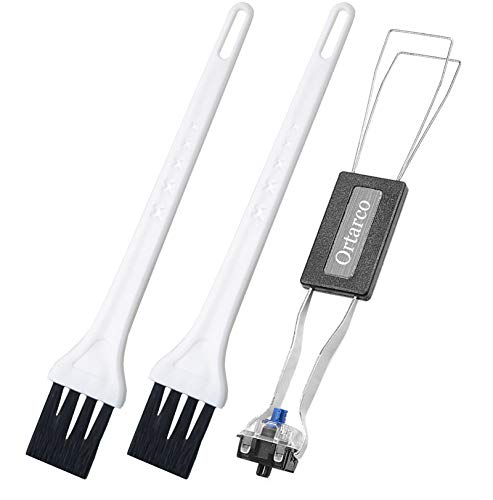 Ortarco Keycap Puller Switch Puller with 2 Pcs Keyboard Brush Computer Cleanning Kit for Mechanical Keyboard