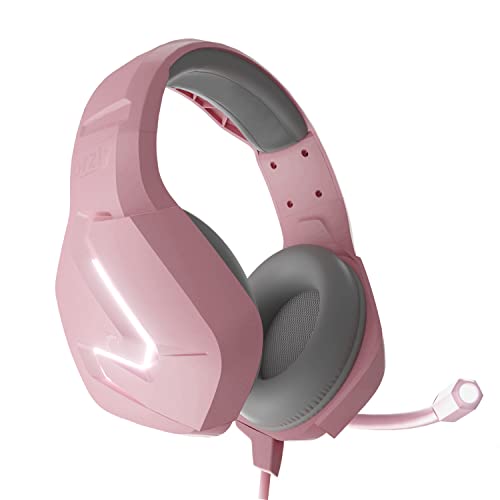 Orzly Gaming Headset (Pink) - Stereo Sound with Noise Cancelling Mic
