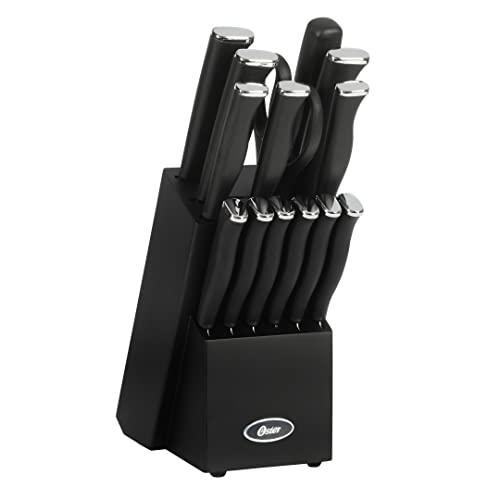 Oster 15 Piece Stainless Steel Cutlery Knife Block Set