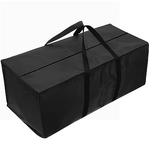 Outdoor Cushion Storage Bag Patio Protective Storage Bags Zippered with Handles 68x30x20 Inches Waterproof Patio Storage Bag Black