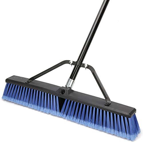 Outdoor Heavy Duty Broom for Deck Driveway and Garage