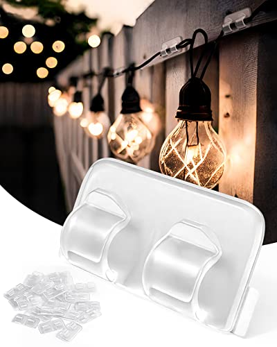 Outdoor String Lights Clips - Heavy Duty Cable Clips for Hanging Christmas Lights