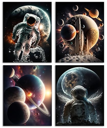 Outer Space Wall Art Planet Posters Set
