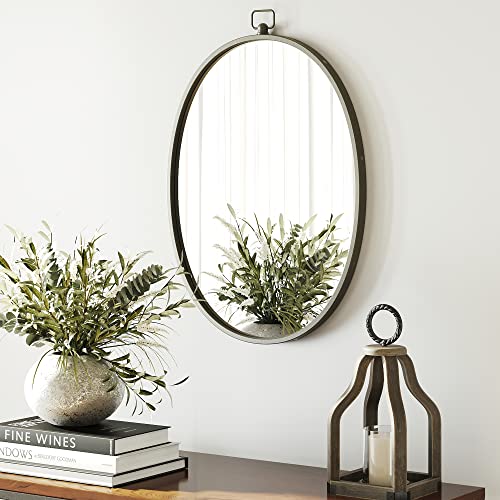 Oval Mirror Farmhouse Mirror Metal Framed Mirror