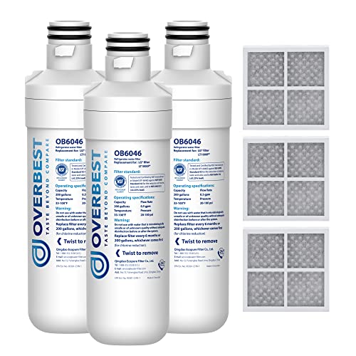 Overbest LT1000PC Refrigerator Water Filter and Air Filter Combo