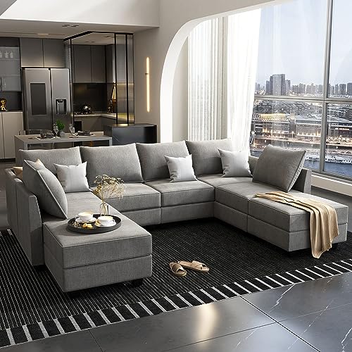 Oversized Sectional Sofa with Chaise