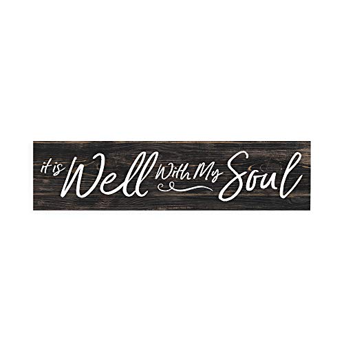 P. Graham Dunn It is Well with My Soul Mini Pine Wood Tabletop Sign