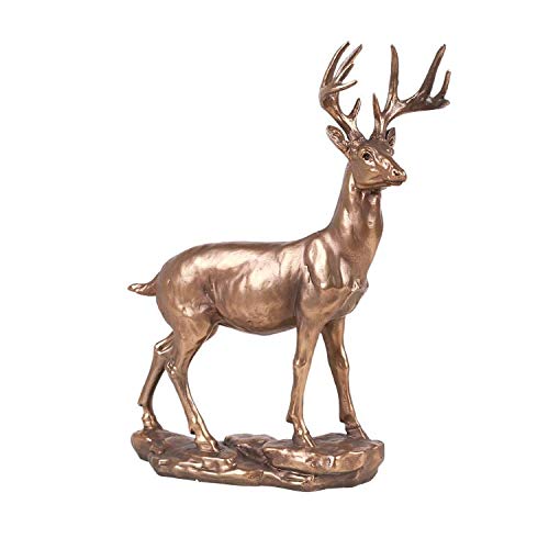 Pacific Giftware Animal World Stag Buck Deer Golden Finish Resin Figurine