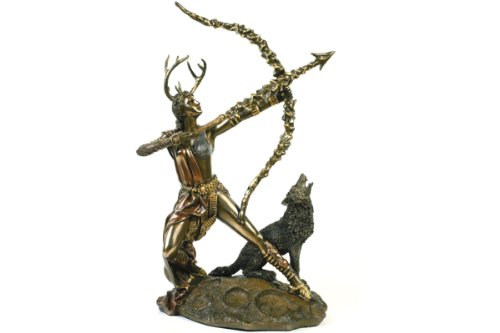 Pacific Giftware Moonlight Mysteries Bronze Greek Goddess of The Wilderness Artemis Statue