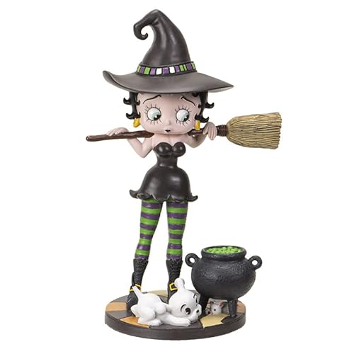 Pacific Trading Betty Boop Witch Figurine, 9.25-inch Height, Cold Cast Resin