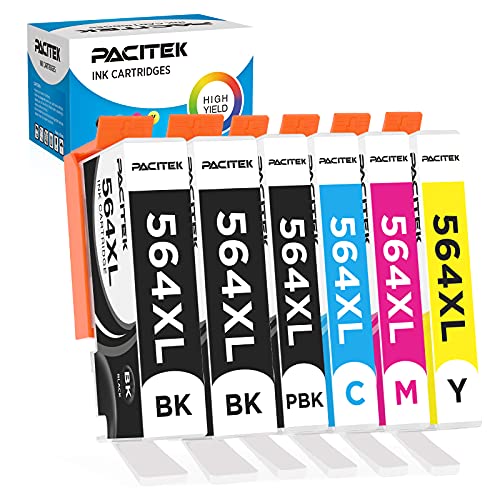 PACITEK 6 Pack 564XL Ink Cartridge
