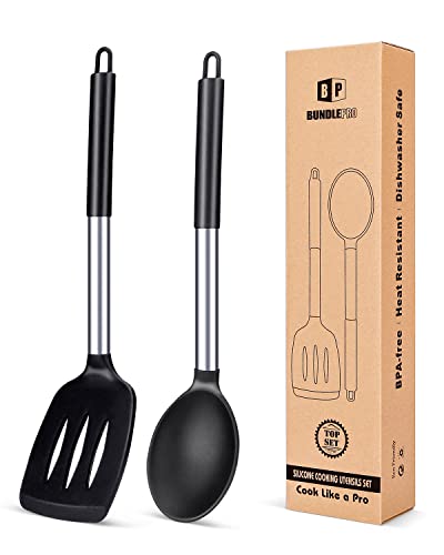 Pack of 2 Large Silicone Kitchen Utensils