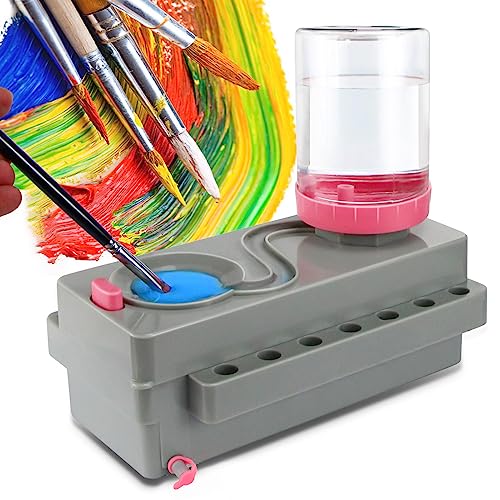 Paint Brush Cleaner with Drain and Brush Holder