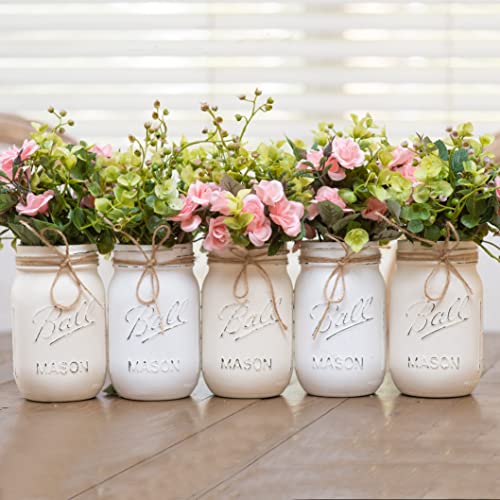 Painted Distressed Mason Jars