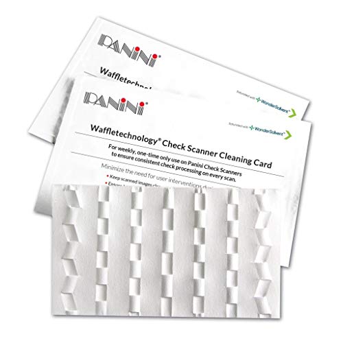 Panini Check Scanner Cleaning Cards featuring Waffletechnology (15 cards)