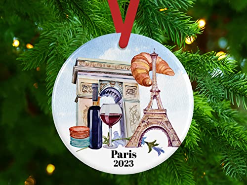 Paris Christmas Ornament 2023 - French Landmarks