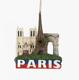 Paris Landmarks Christmas Ornament