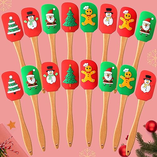 Patelai Christmas Silicone Spatula Set