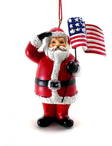 Patriotic Santa Ornament