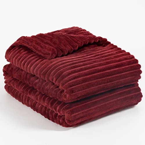 PAVILIA Soft Fleece Queen Bed Blanket